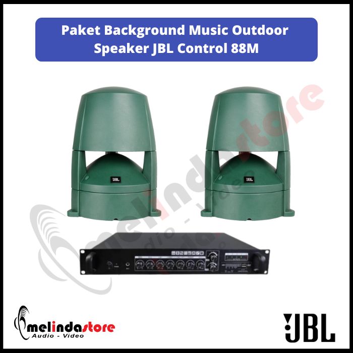 Paket Background Music Outdoor Taman Kolam Speaker JBL Control 88M | 2 Speaker